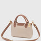 Cream Versatile PU Leather Crossbody Bag for Women