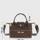 Brown Suede Versatile PU Leather Shoulder Bag for Women