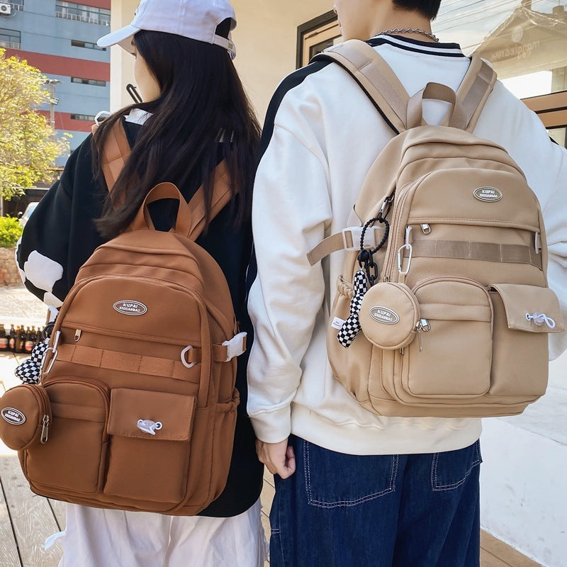 High School And College Student College Style Computer Bag Couple Backpack - Stylish Couple Backpack No Pendant