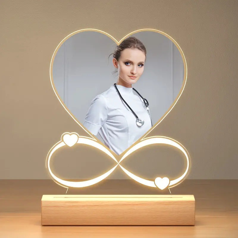 High Transparency Acrylic Photo Lights Lamp Stand for Sending Family Gifts - Teleplus acrylic photo lights send family