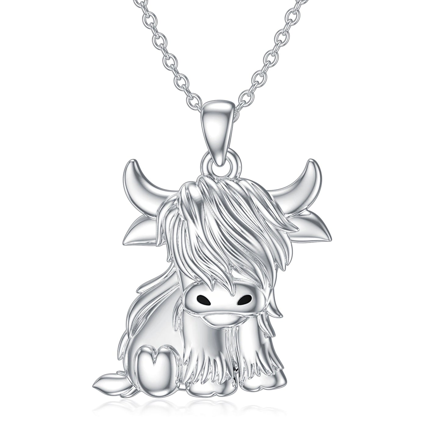 Cute Highland Cow Necklace for Everyday Wear Unique Scottish Design - Moo-tastic Looks highland cow necklace