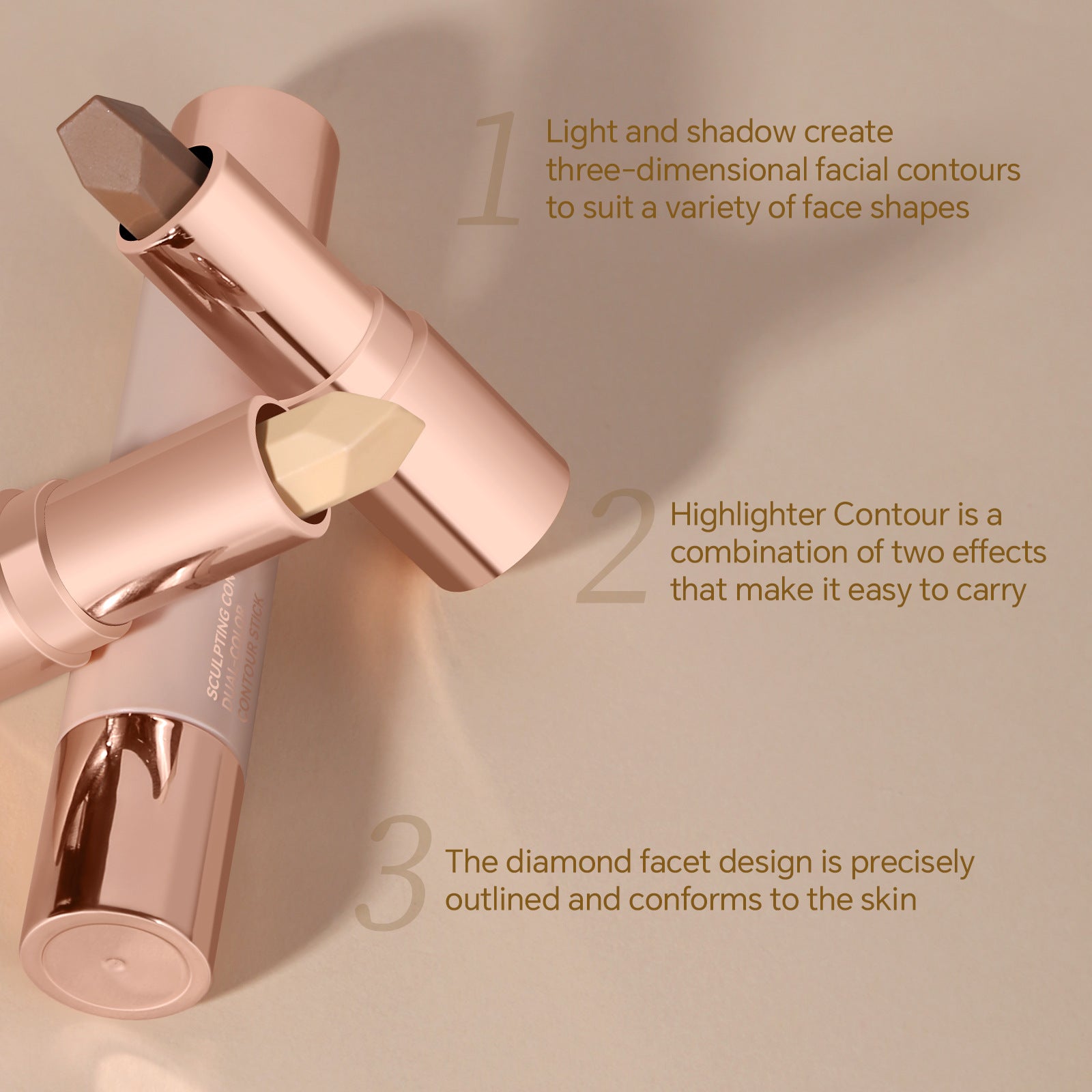 Highlight Brightening Stick for Skin Tone Enhancement and Contouring - Teleplus contour stick highlight brightening