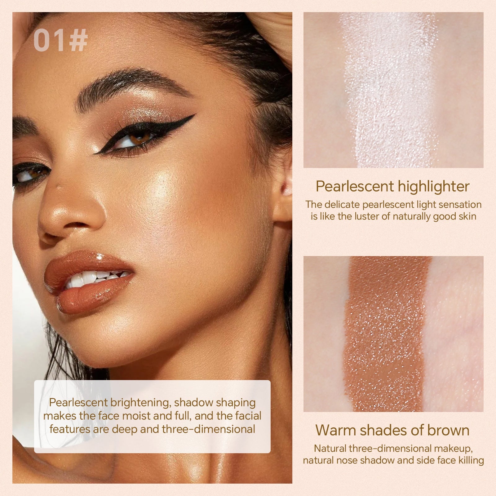 Highlight Brightening Stick for Skin Tone Enhancement and Contouring - Teleplus contour stick highlight brightening