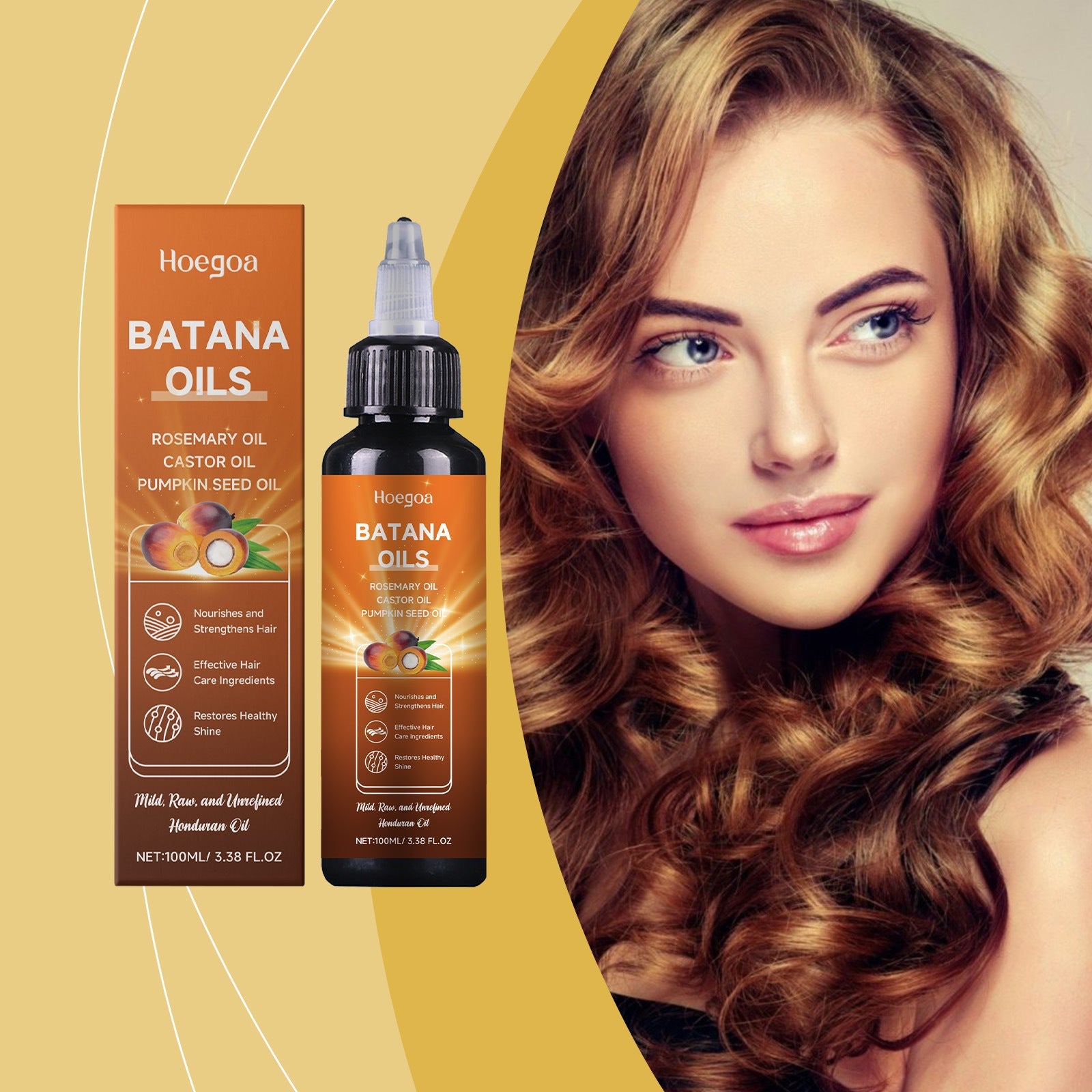 Hoegoa Batana Hair Oil 100ML with Water Rosemary and Castor Oils - hoegoa batana hair oil