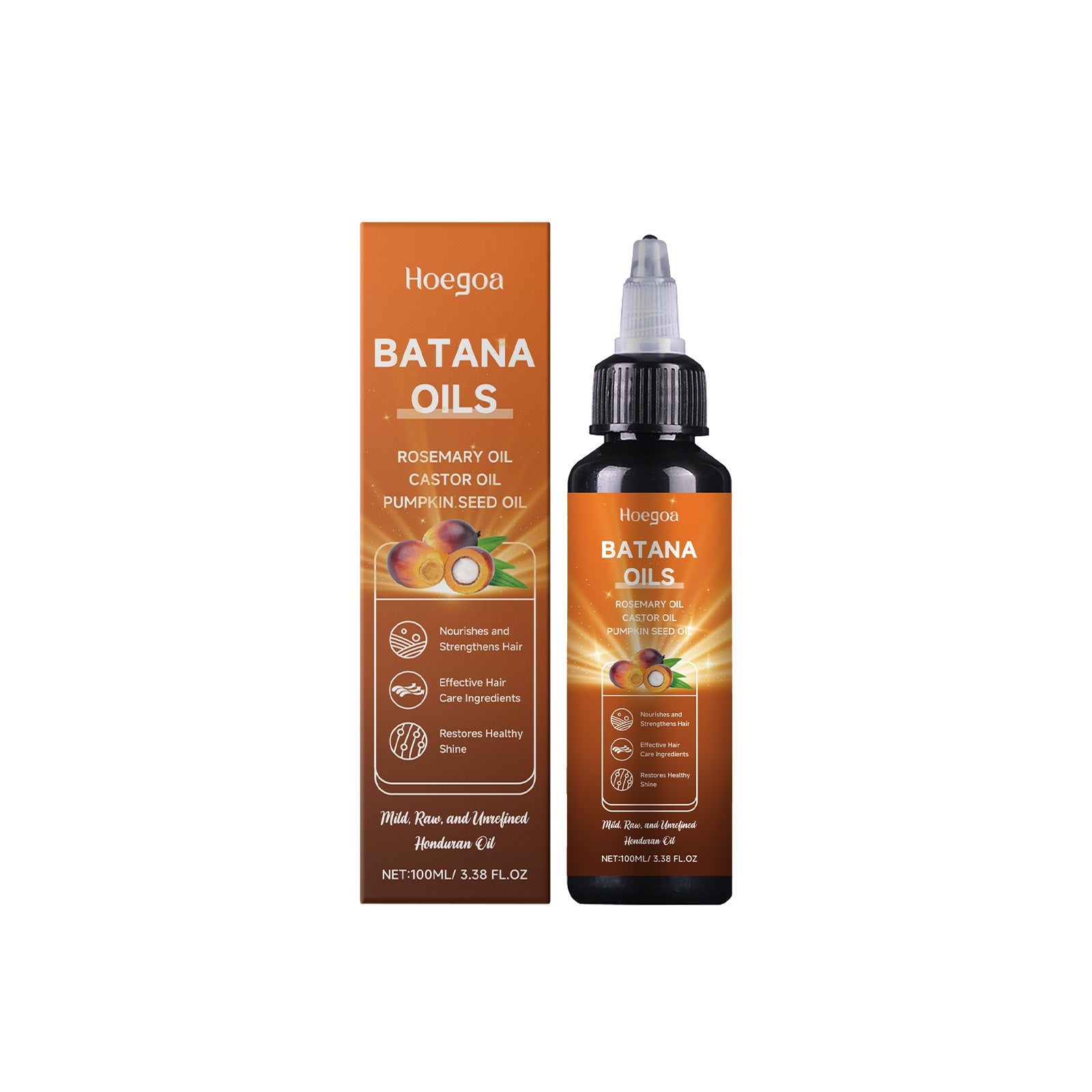 Hoegoa Batana Hair Oil 100ML with Water Rosemary and Castor Oils - hoegoa batana hair oil