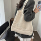 Hollow Knitted Large Capacity Shoulder Bag for Daily - Teleplus hollow knitted large capacity shoulder bag