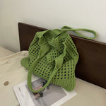 Hollow Knitted Large Capacity Shoulder Bag for Daily - Teleplus hollow knitted large capacity shoulder bag