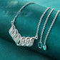 Hollow Leaf Necklace 45cm Alloy Chain Popular Leaves Jewelry for Women - Pendant For Leafy Delight united states chf