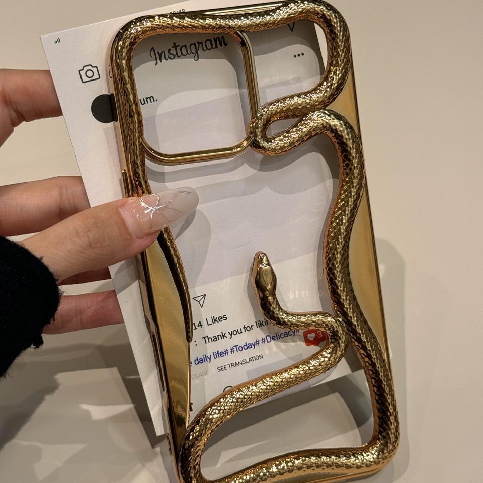 Hollow Snake Matte and Electroplated Phone Case for or - hollow snake phone case