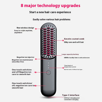 Home Anion Wireless Portable Hair Curler with Negative Ion Packaging - for Easy Styling home anion wireless portable