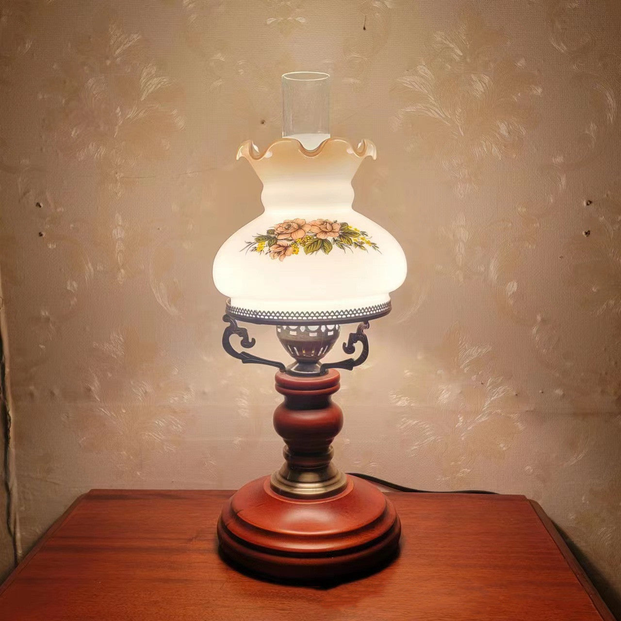 Home retro simple decoration table lamp in light luxury brown and white - Teleplus Retro Simple Decoration Table Lamp