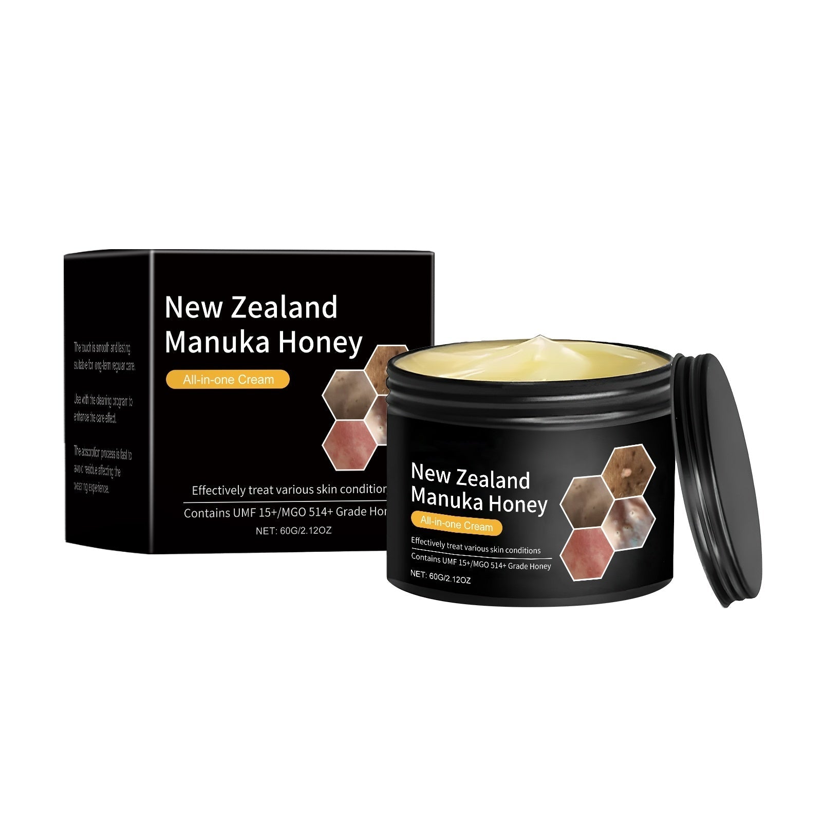 Honey Mint Allantoin Repair Cream for Skin Care 5x5x4.9cm - Teleplus allantoin repair cream honey mint leaves