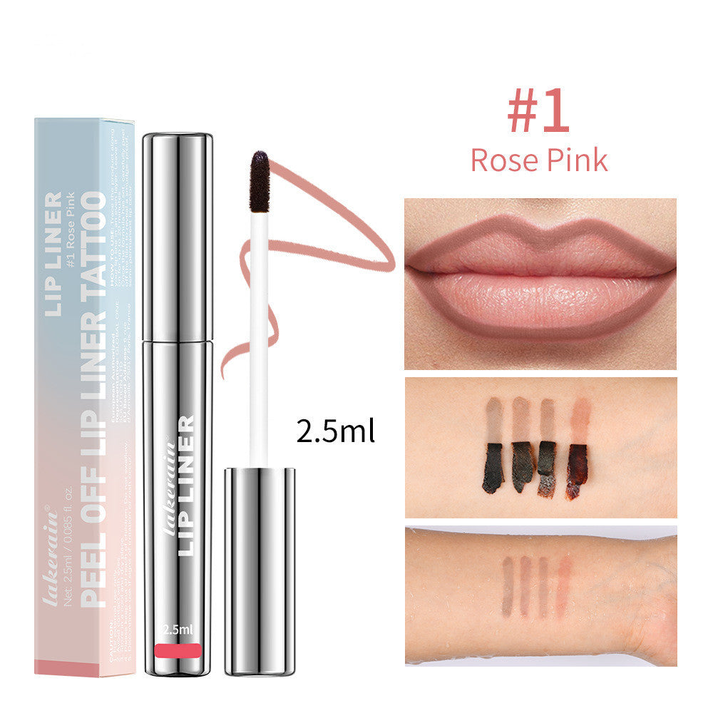 Hook Line Lip Stick with Durable Tearing and Pulling Liner in Rose Pink Neutral - Teleplus cup hook line lip stick
