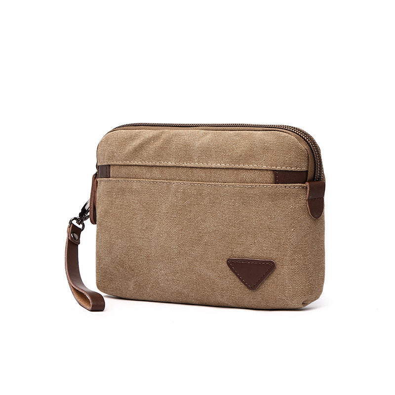 Horizontal Canvas Bag with Coin Purse and Long Wallet Storage - Men’s Without Shoulder Straps wallet long coin purse