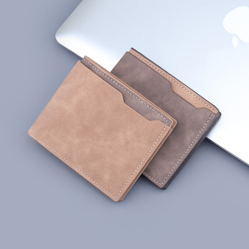Horizontal Light and Dark Brown Ultra PU for United States CHF Products - Say Goodbye to Bulky Pockets with This Wallet