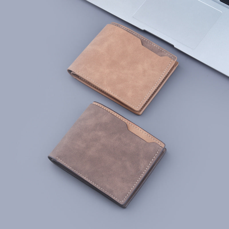 Horizontal Light and Dark Brown Ultra PU for United States CHF Products - Say Goodbye to Bulky Pockets with This Wallet