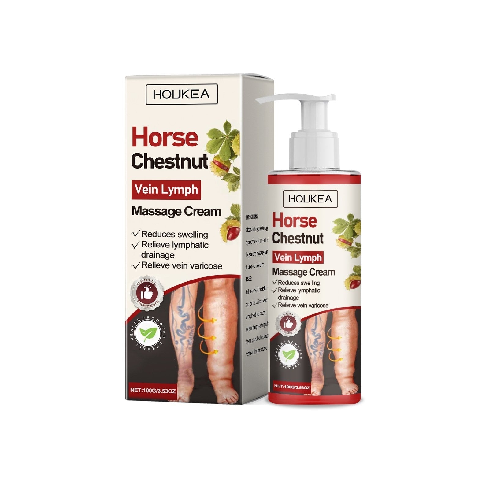 Horse Chestnut Lymph Massage Cream for Vein and Support - Teleplus vein lymph massage cream horse chestnut