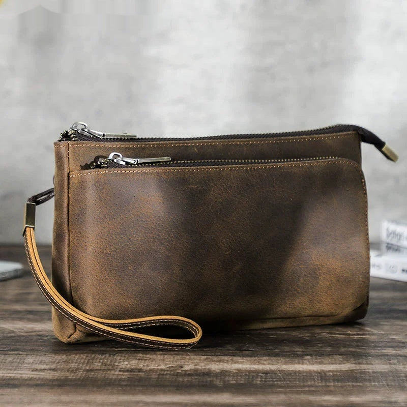 Horse Leather Storage Bag for Wallets and Mobile Phone Accessories - storage bag