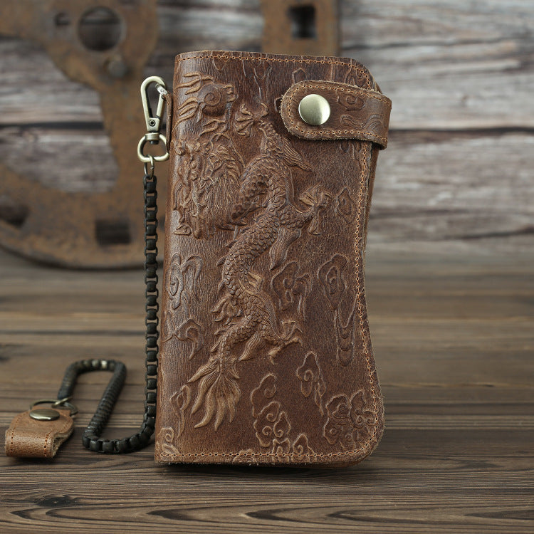 Genuine Leather Keyring Purse Wallet for Bag and Accessories - Horseskin Men’s Stylish Cowboys bag keyring purse