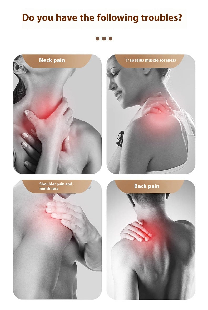 Hot Compress Multifunctional Shoulder Massage Instrument with Neck Kneading - shoulder massage instrument neck kneading