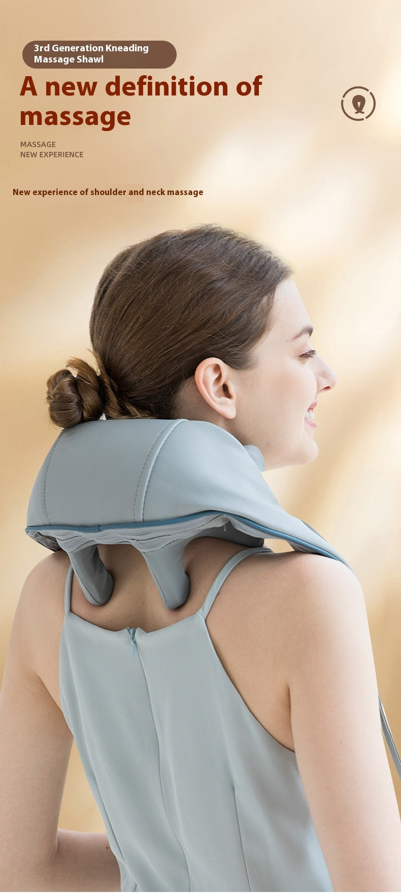 Hot Compress Multifunctional Shoulder Massage Instrument with Neck Kneading - shoulder massage instrument neck kneading