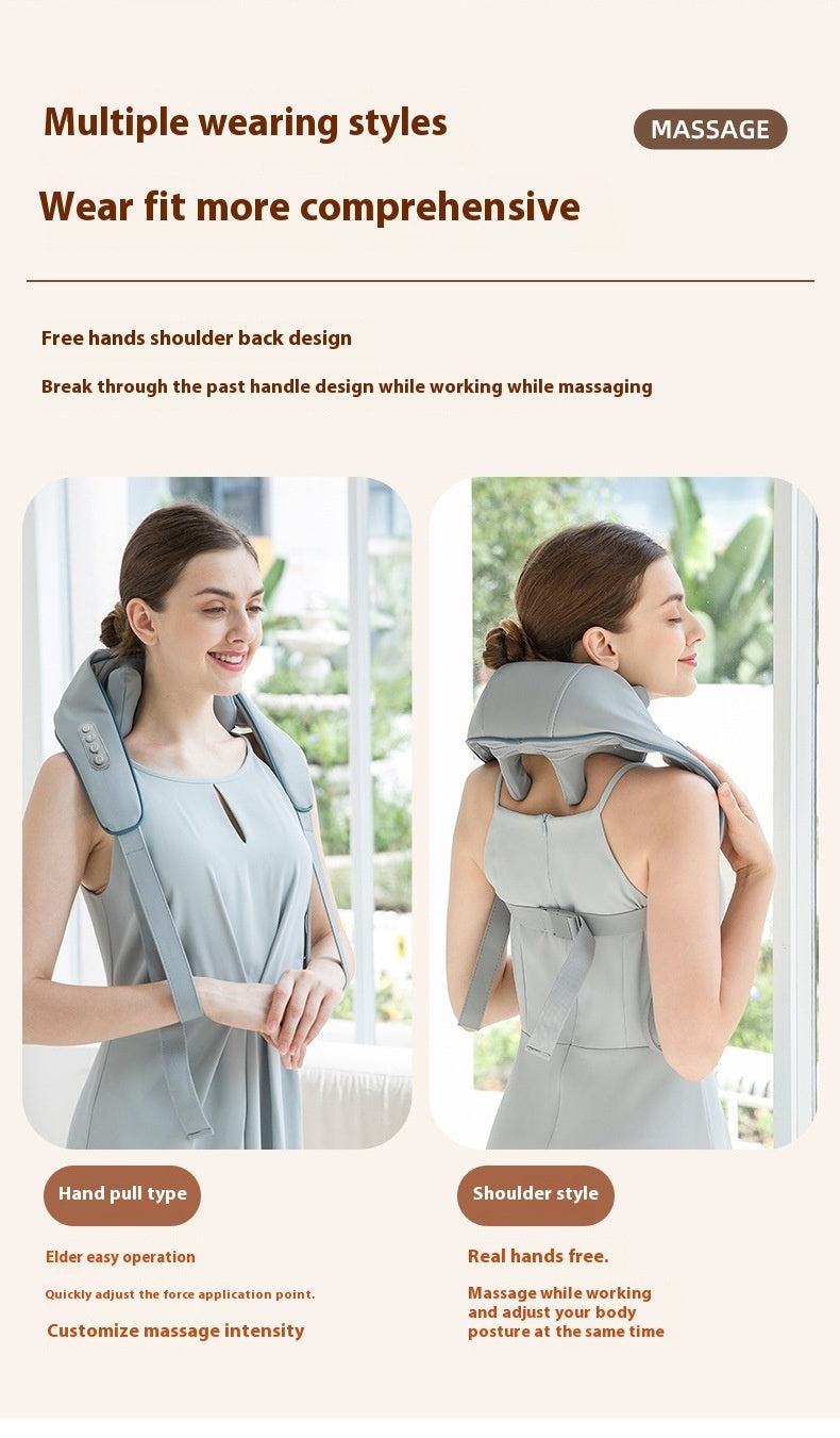 Hot Compress Multifunctional Shoulder Massage Instrument with Neck Kneading - shoulder massage instrument neck kneading