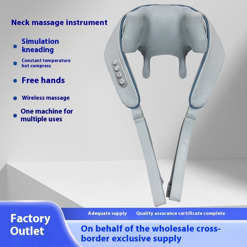 Hot Compress Multifunctional Shoulder Massage Instrument with Neck Kneading - shoulder massage instrument neck kneading