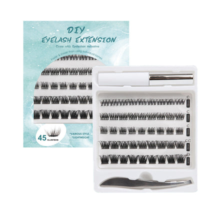 Hot Melt Individual Segmented False Eyelashes 45 Clusters Natural Length - Teleplus hot melt individual segmented false