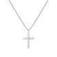 Hot New 925 Sterling Silver Necklace Cross Full Diamond Women’s Collarbone Chain Wrapped Gold 14k Gold Pendant