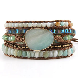 Hot Sale Bohemian Winding Natural Stone Beaded Bracelet for Unisex Style - Teleplus bohemian winding natural hot sale