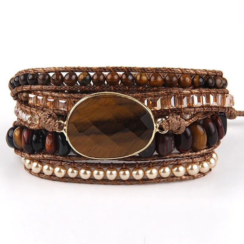 Hot Sale Bohemian Winding Natural Stone Beaded Bracelet for Unisex Style - Teleplus bohemian winding natural hot sale