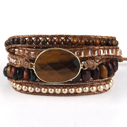 Hot Sale Bohemian Winding Natural Stone Beaded Bracelet for Unisex Style - Teleplus bohemian winding natural hot sale