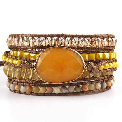 Hot Sale Bohemian Winding Natural Stone Beaded Bracelet for Unisex Style - Teleplus bohemian winding natural hot sale
