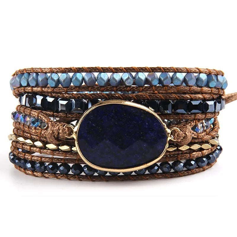 Hot Sale Bohemian Winding Natural Stone Beaded Bracelet for Unisex Style - Teleplus bohemian winding natural hot sale