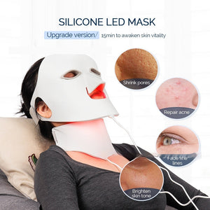Beauty Silicone Mask with Color LED Phototherapy for Skin Rejuvenation - Glow Up a Adventure beauty silicone mask color
