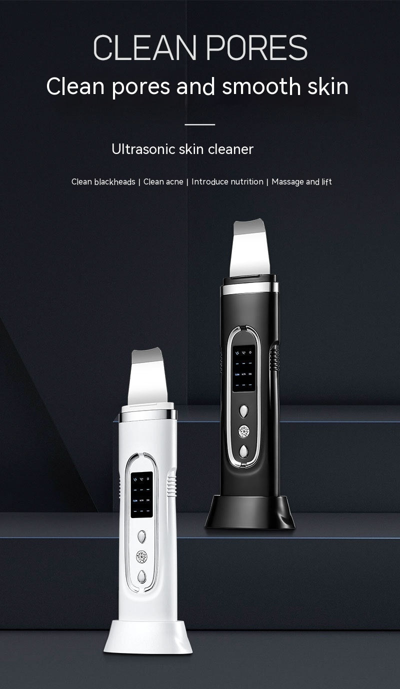 Household Beauty Ultrasonic Skin Cleaner for Blackhead Removal Black Tool - Say Goodbye to Blackheads with Magic