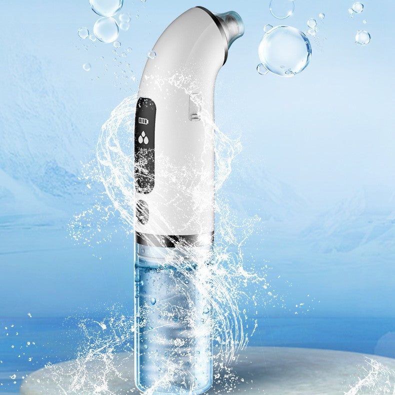 White Gear Pore Cleaning Beauty Apparatus with Electric Rotation and Suction - for Squeaky Clean Fun household pore