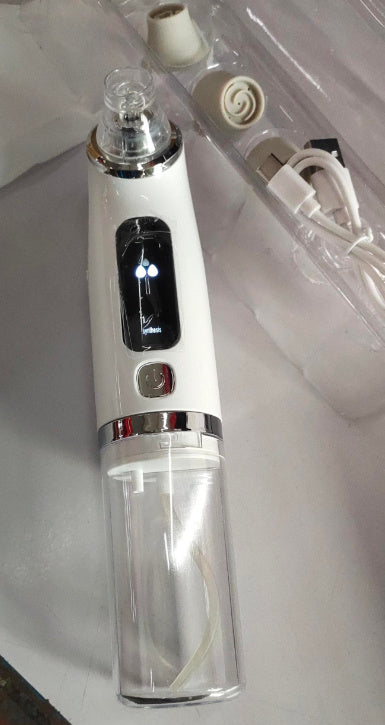 White Gear Pore Cleaning Beauty Apparatus with Electric Rotation and Suction - for Squeaky Clean Fun household pore