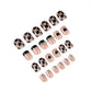 HY245 Short Wearable Nail Enhancement Patch with Checkerboard Design - Teleplus nail enhancement patch wearing wind