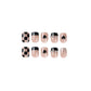 HY245 Short Wearable Nail Enhancement Patch with Checkerboard Design - Teleplus nail enhancement patch wearing wind