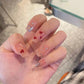 HY245 Short Wearable Nail Enhancement Patch with Checkerboard Design - Teleplus nail enhancement patch wearing wind