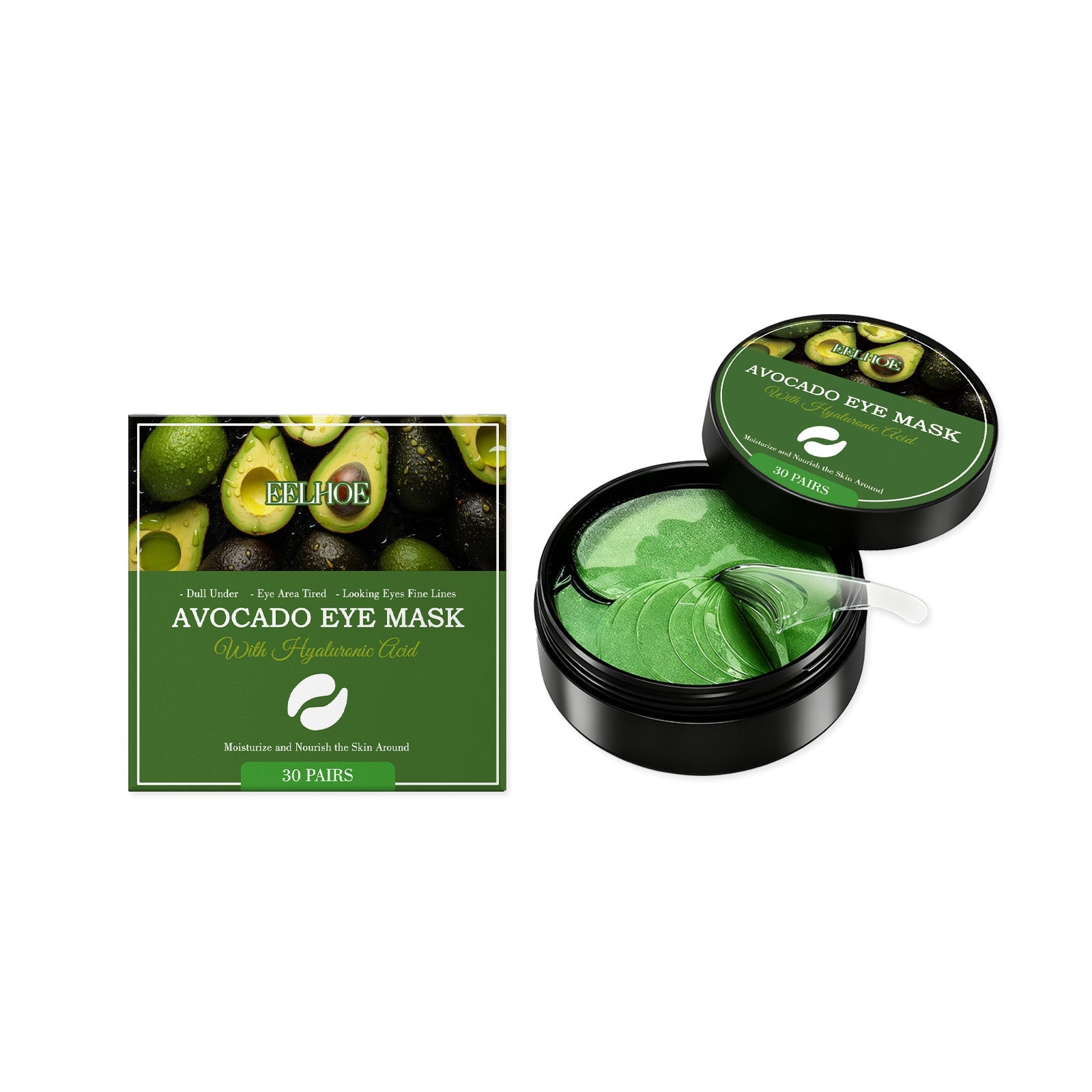 Hyaluronic Acid Avocado Eye Mask for Hydrating and Brightening Skin Care - hyaluronic acid eye mask