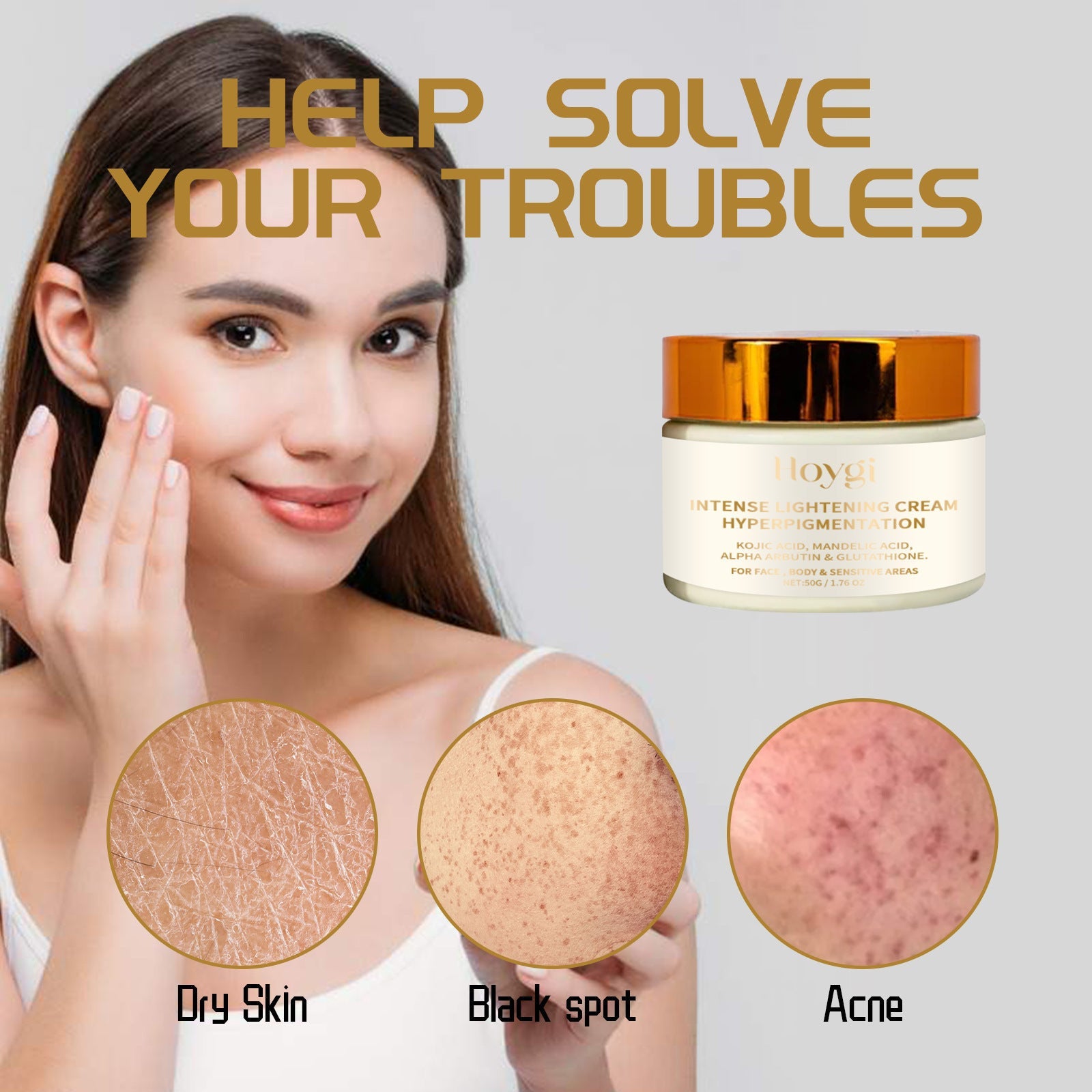 Hyaluronic Acid Facial Skin Cream with Arbutin and Kojic for Moisturizing - Teleplus facial skin cream moisturizing