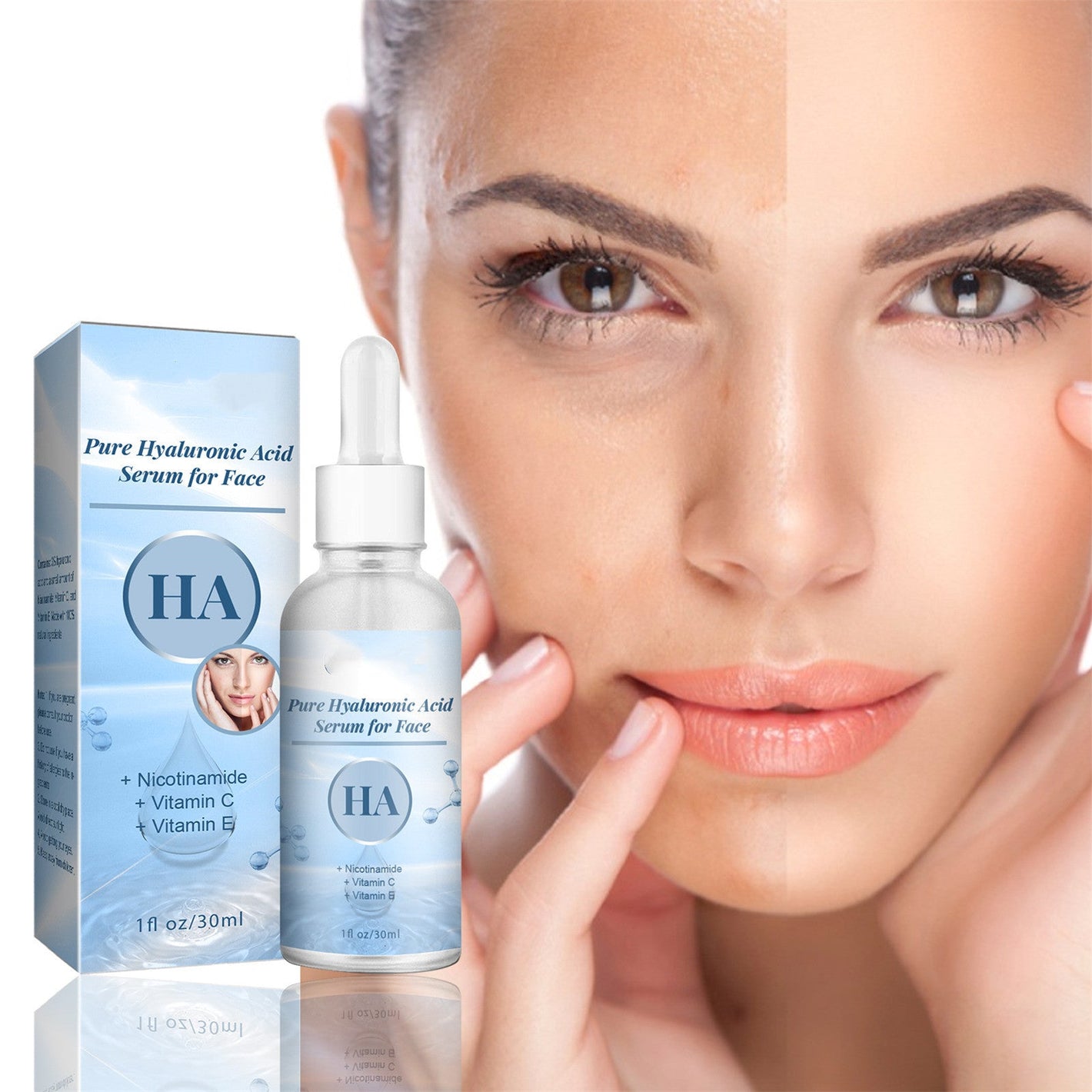 Hyaluronic Acid Liquid for Facial Moisturizing 30ml Boxed - Face That Drinks Water Too hyaluronic acid liquid facial