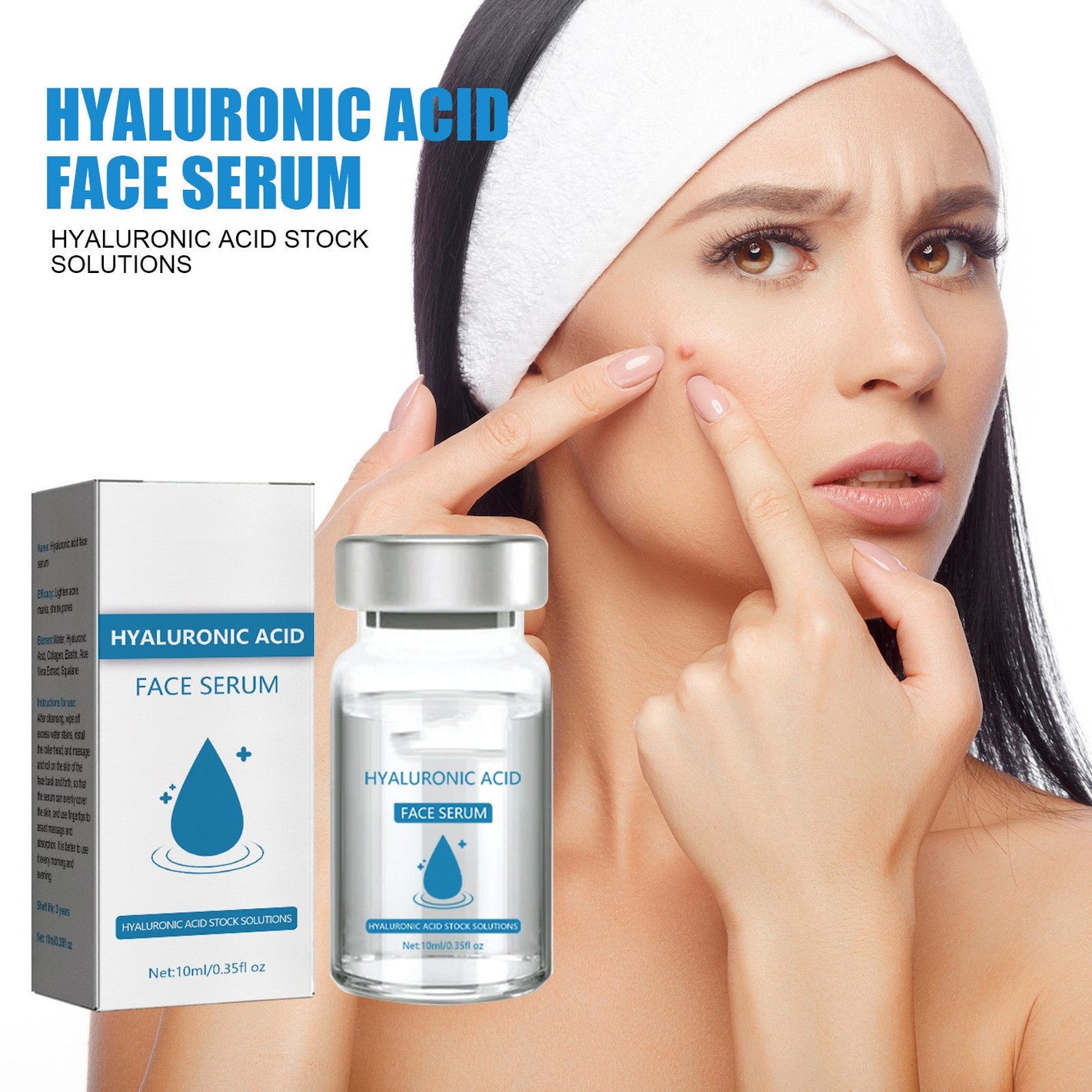 Ladies Facial Essence with Hyaluronic Acid for Hydration and Replenishment - a Plump Face hyaluronic acid replenishment
