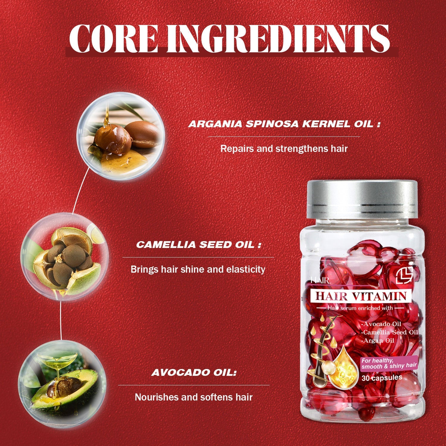 Hydrating Batana Oil Hair Care Capsules for Moisturizing and Nourishment - Teleplus batana oil hair hydrating care