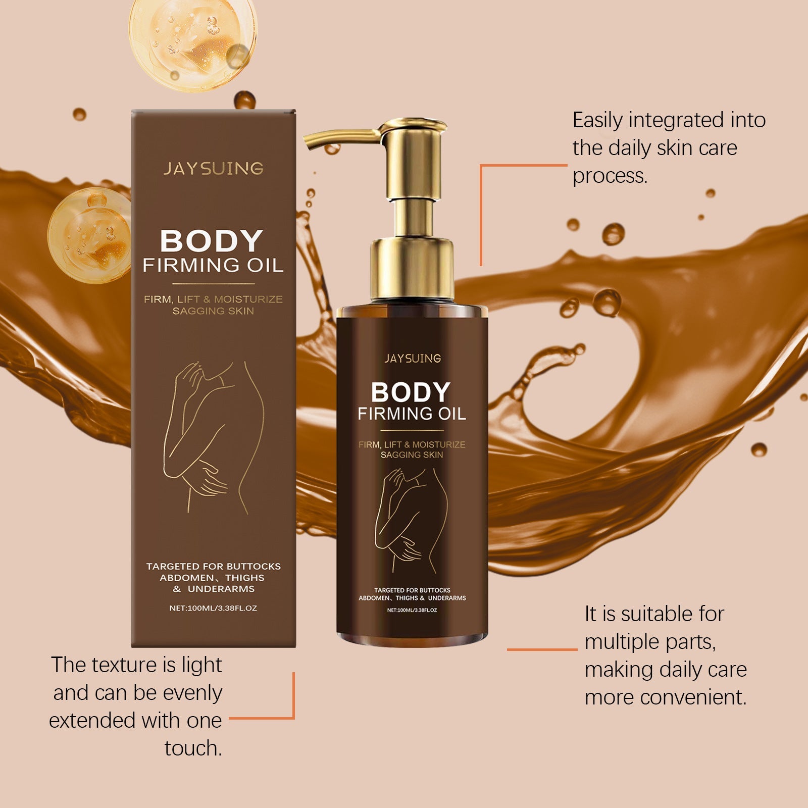 Hydrating Coffee Seed Oil Body with Hyaluronic Acid and Vitamin E - Teleplus body oil