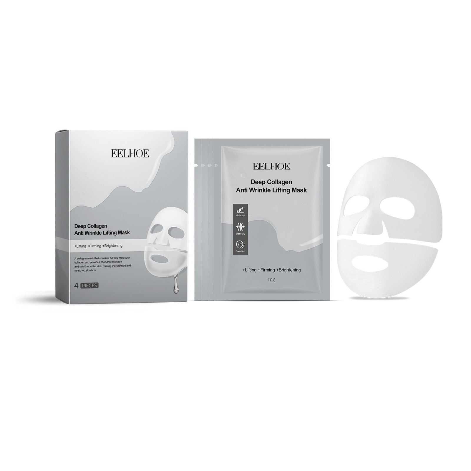 Hydrating Collagen Mask with Glycerol Hyaluronic Acid and Vitamin E - collagen mask hydrating skin rejuvenating firming