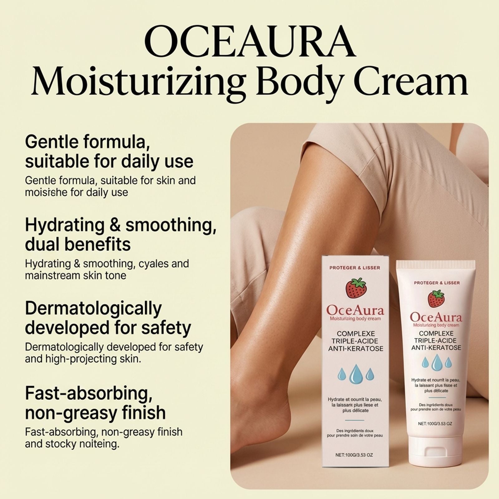 Hydrating Glycolic Acid Moisturizer for Women All Skin Types 100g
