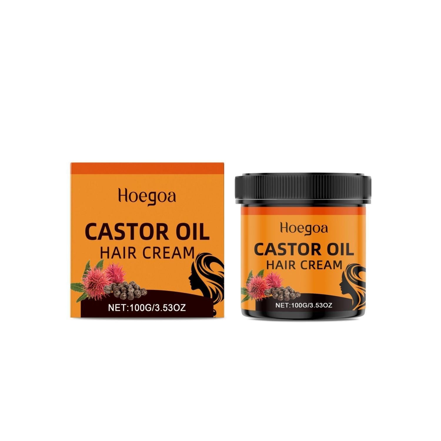 Hydrating Hair Cream with Jojoba and Castor Seed Oil - castor seed oil hydrating hair cream nourishing serum
